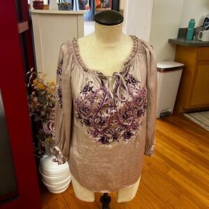 White House Black Market Pink Blouse